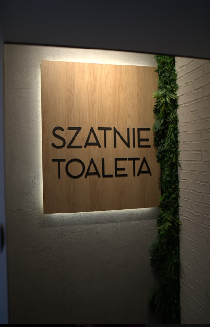 Oznaczenie szatnie i toaleta